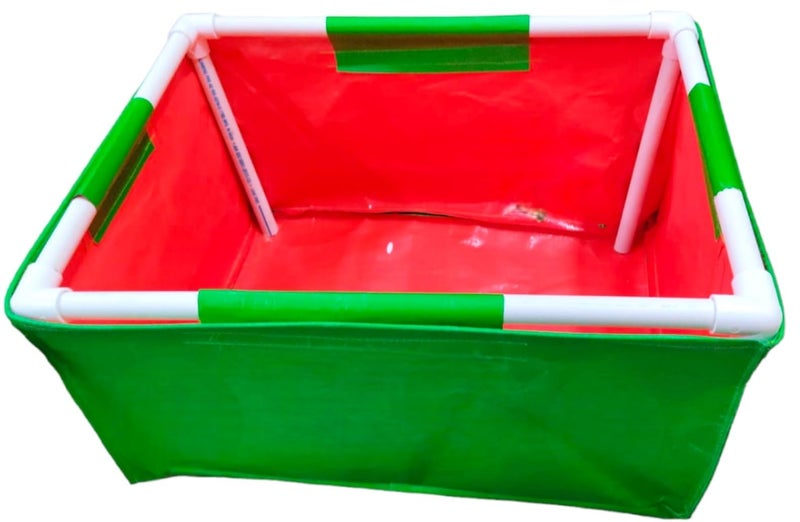MASHKI HDPE Rectangular growbag with PVC Pipe Supporting Home Kitchen Terrace Gardening Planter (24x24x12) - Image 1