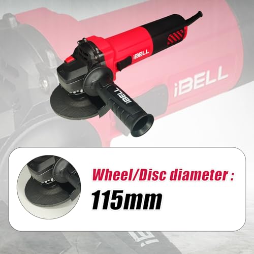 IBELL TOOLS IBELL Angle Grinder AG15-85| 1100W Heavy Duty | Copper Armature | 115mm/4.5" Disc Diameter | 11000 RPM with Grinding Wheel and Guard- 6 Months Warranty - Image 4