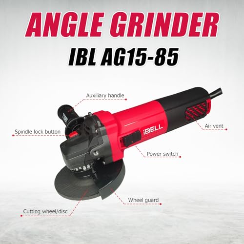 IBELL TOOLS IBELL Angle Grinder AG15-85| 1100W Heavy Duty | Copper Armature | 115mm/4.5" Disc Diameter | 11000 RPM with Grinding Wheel and Guard- 6 Months Warranty - Image 2
