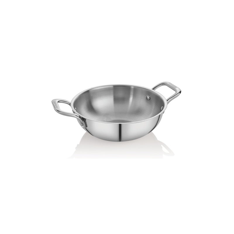 EMBASSY Stainless Steel Premium Thickply Baby Kadai (400 ml, Size 7) - Image 3