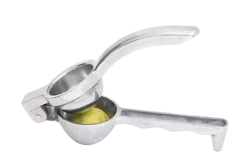Dharam Paul Traders Lemon Squeezer Steel Polish, Nimbu Presser for Kitchen shikanji, Lemon Juice Extractor,lemon juicer, Food grade aluminium, heavy duty, 1 Piece. - Image 1