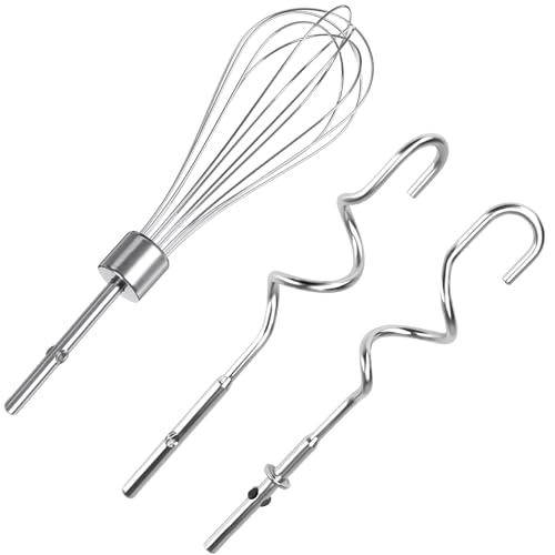 CHAR YONG Hand Mixer Beaters Blender For KitchenAid & Mixer Dough Hooks For KitchenAid Hand Mixers Whisk Attachment KHMPW Stainless Steel Egg Beater/Whisk Attachment for Kitchen Hand Mixer Accessories,3PCS - Image 1