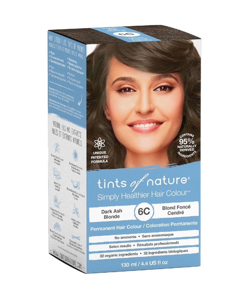 Tints of Nature 6C Dark Ash Blonde Permanent Hair Dye, Nourishes Hair and Covers Greys, Ammonia-Free, 4.4 fl oz - Image 2