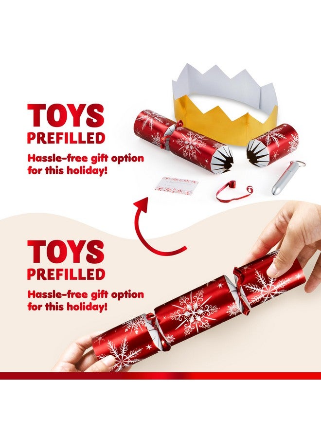 JOYIN 12 Pack Christmas Party Favor Non-Snap Red & White Snowflake Design Party Table Favors with Holiday Party Favor Supplies for Kids and Adults, Christmas Parties, Dinners and Holidays - Image 3