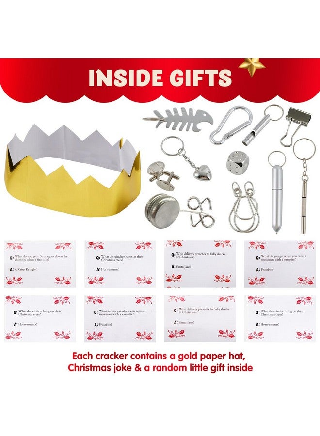 JOYIN 12 Pack Christmas Party Favor Non-Snap Red & White Snowflake Design Party Table Favors with Holiday Party Favor Supplies for Kids and Adults, Christmas Parties, Dinners and Holidays - Image 4