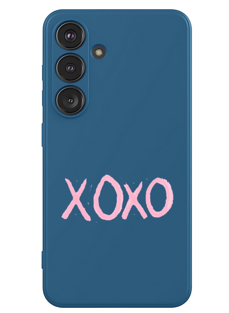 Theodor Protective Slim Fit Case Liquid Silicone Cover with Full Body Protection Anti-Scratch Shockproof Case For Samsung Galaxy S25 (Blue) - XOXO - Image 1