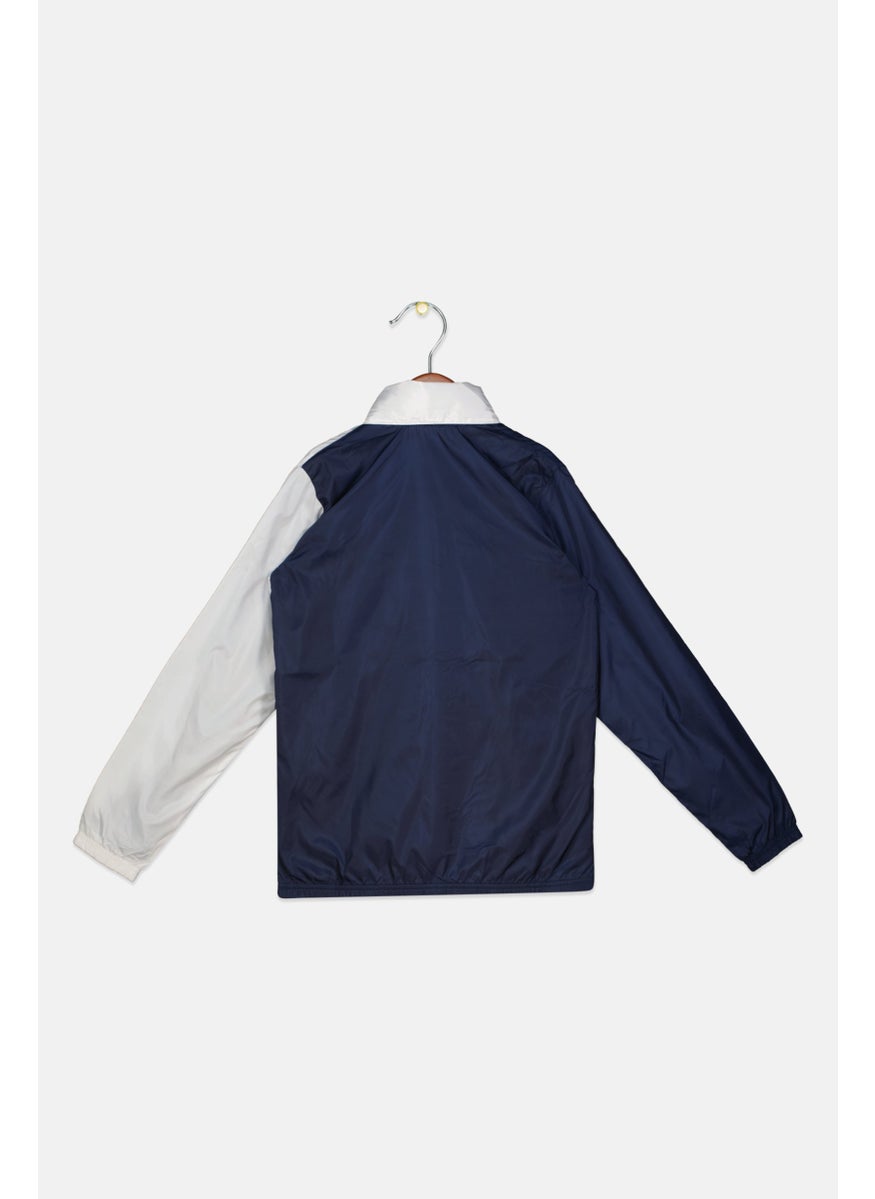 umbro Kids Boy Brand Logo Windbreaker Jackets, Navy  - Image 2