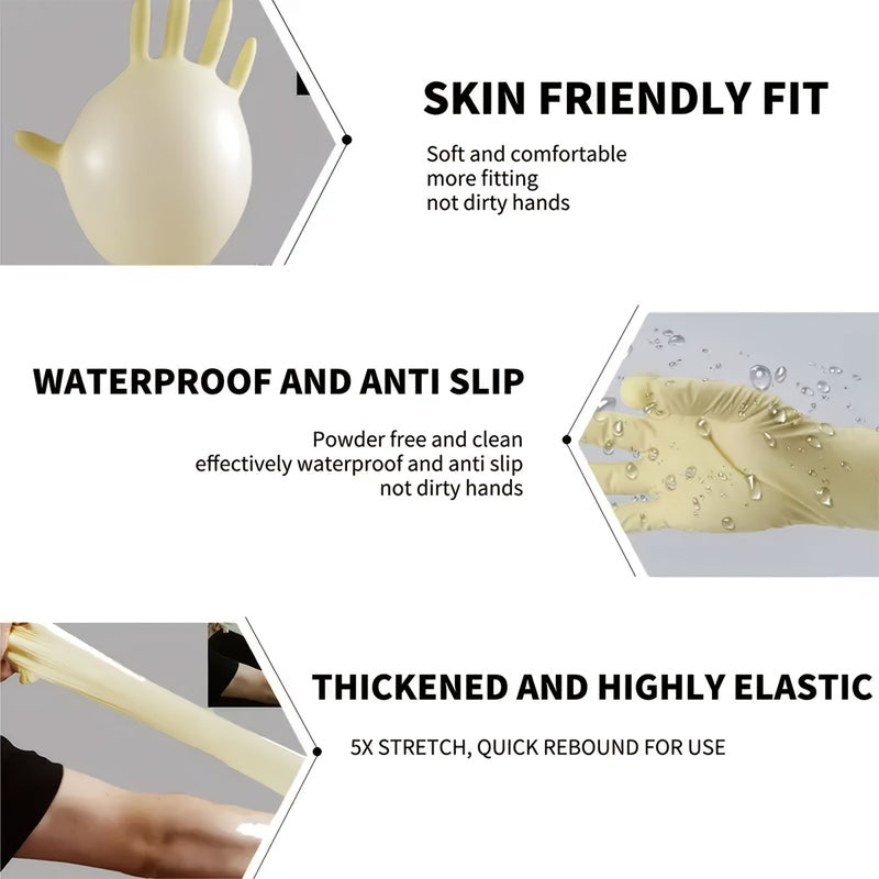16.14 Inch Thick Emulsion Cleaning Gloves For Household Dishwashing Toilet And Laundry Work 30 Pcs Pink Universal Hand Keeping Dry - Image 5