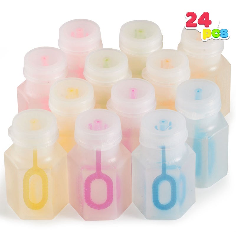 JOYIN 24 Pcs Mini Bubble Wands Assortment Party Favors Toys for Kids Child  Summer Gifts Bubbles Fun Toys Wedding  Bath Time Summer Outdoor Gifts for Girls Boys - Image 1