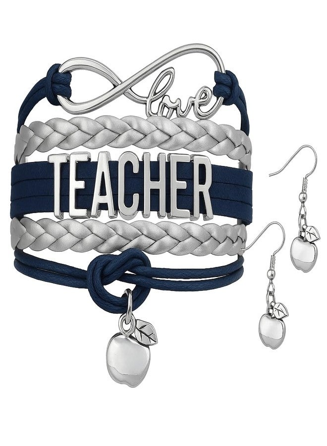 إنفينيتي كوليكشن مجموعة إنفينيتي - هدية للمعلمين: طقم مجوهرات للمعلمين، سوار وأقراط. عبّر عن تقديرك لمعلمك. - Image 1