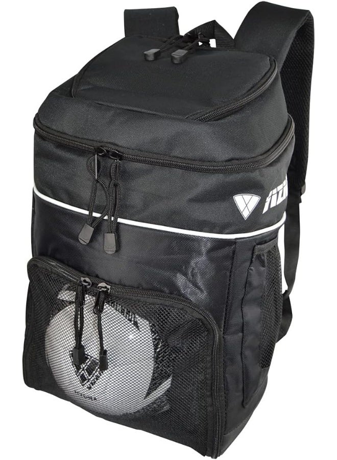 Vizari Vizari Titan Soccer Backpack With Ball Compartment and Vented Ball Pocket and Mesh Side Cargo Pockets for Adults and Teens
