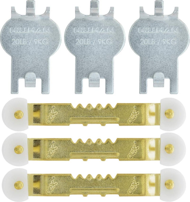 HIGH & MIGHTY 515311 Picture Hanger Value Pack, Easy Tool-Free Dry Wall Art Hangers for Artwork, Photos, and Mirrors, Holds up to 20lbs, 6 Pack, Steel,Silver - Image 1
