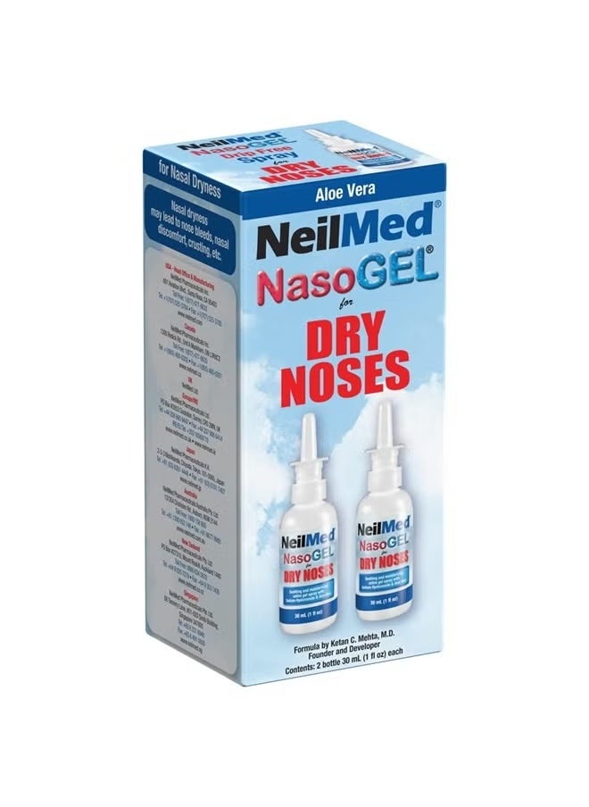 NeilMed Nasogel Drip Free Gel Spray, 1 Fl Oz (Pack of 2)  - Image 1