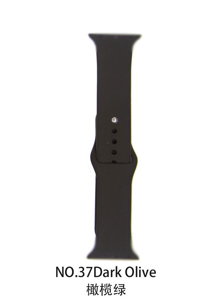 Generic - Apple Watch Band 45mm Soft Silicone Sport Band Replacement Wrist Strap Compatible for iWatch Apple Watch Series 7 Nike+,Sport,Edition - Image 1