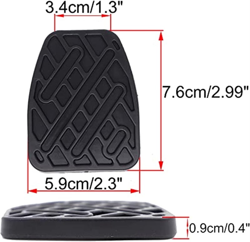 DEMULAX Car Rubber Brake Clutch Pedal Pad Covers - Image 2