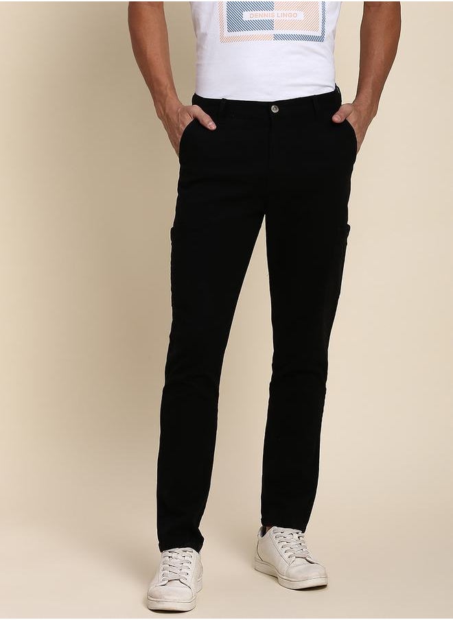 Dennis Lingo - Solid Mid Rise Slim Fit Cargo Trousers by Styli - Image 1
