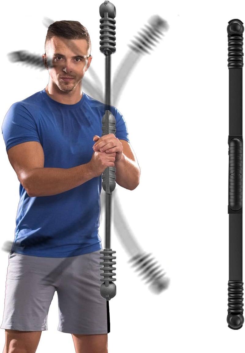 OSCILLATING SLIM Fitness Bar for Workout,Elastic Exercise Bar, Vibration Weight Stick,Body Physical Therapy,Core Strength Training,Arm Shoulder Stretch At Home Gym. - Image 1