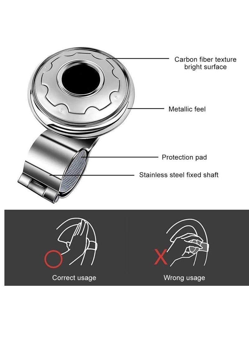 KASTWAVE Steering Wheel Knob, Steering Wheel Spinner Knob 360° Rotatable Suicide Spinner Knob Power Handles for Boats Trucks Tractors Golf Carts - Image 2