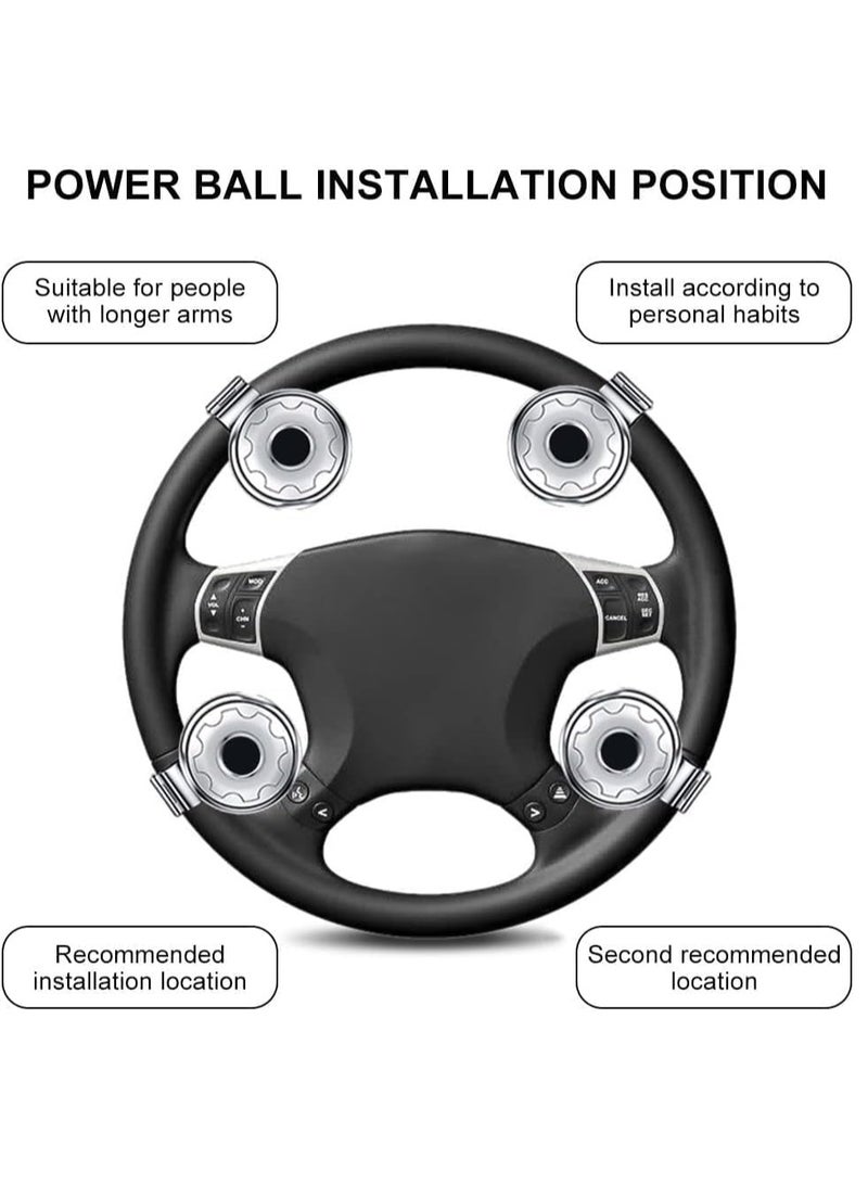 KASTWAVE Steering Wheel Knob, Steering Wheel Spinner Knob 360° Rotatable Suicide Spinner Knob Power Handles for Boats Trucks Tractors Golf Carts - Image 3