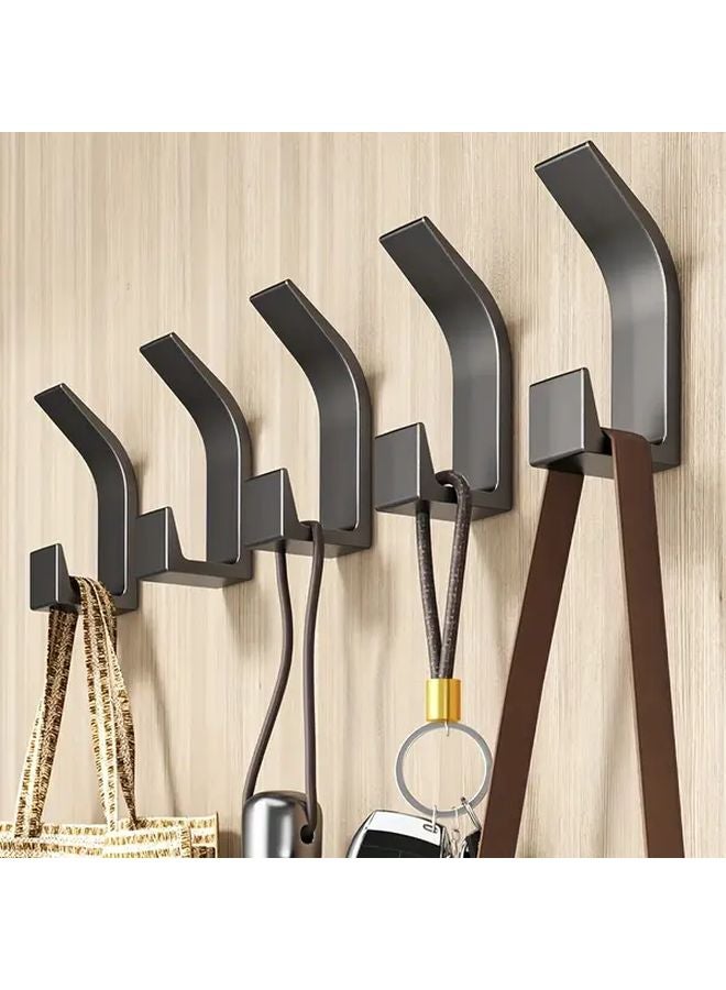 5 Pack White High Low Hooks ABS Material Easy Install Kitchen Bathroom Decor - Image 2