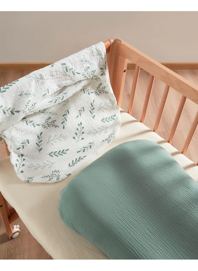 غطاء سرير أطفال من جيليموني موسلين، مصنوع من القطن بنسبة 100%، عبوة من قطعتين لحماية السرير من التسربات والانسكابات البسيطة، يغطي فقط ولا يغطي الكراسي. - Image 3