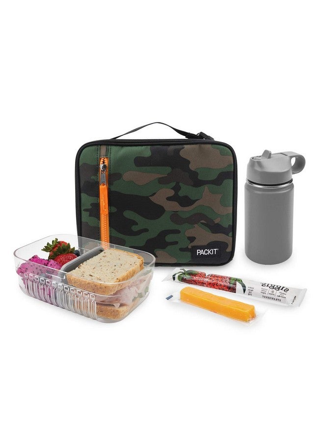 PACKIT PackIt Freezable Classic Lunch Box, Camo, Built with EcoFreeze Technology, Collapsible, Reusable, Zip Closure With Zip Front Pocket and Buckle Handle, Perfect for Lunches  - Image 5