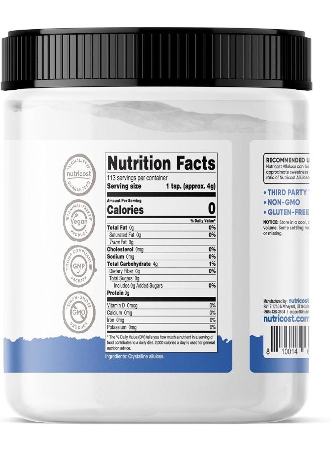 Nutricost Allulose Sweetener (1 LB) - KETO Sugar, 0 Calorie, Low Carb, Natural Sugar Alternative, Crystalline Powder - Image 5