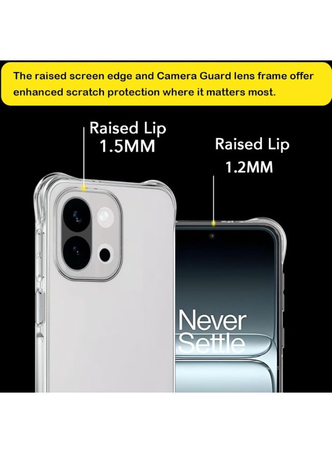 Case for OnePlus 13T / OnePlus 13S, Clear Phone Case with Reinforced Corners Camera Protection Bumper Slim Fit Shockproof Flexible TPU Case for OnePlus 13T / OnePlus 13S - Image 3