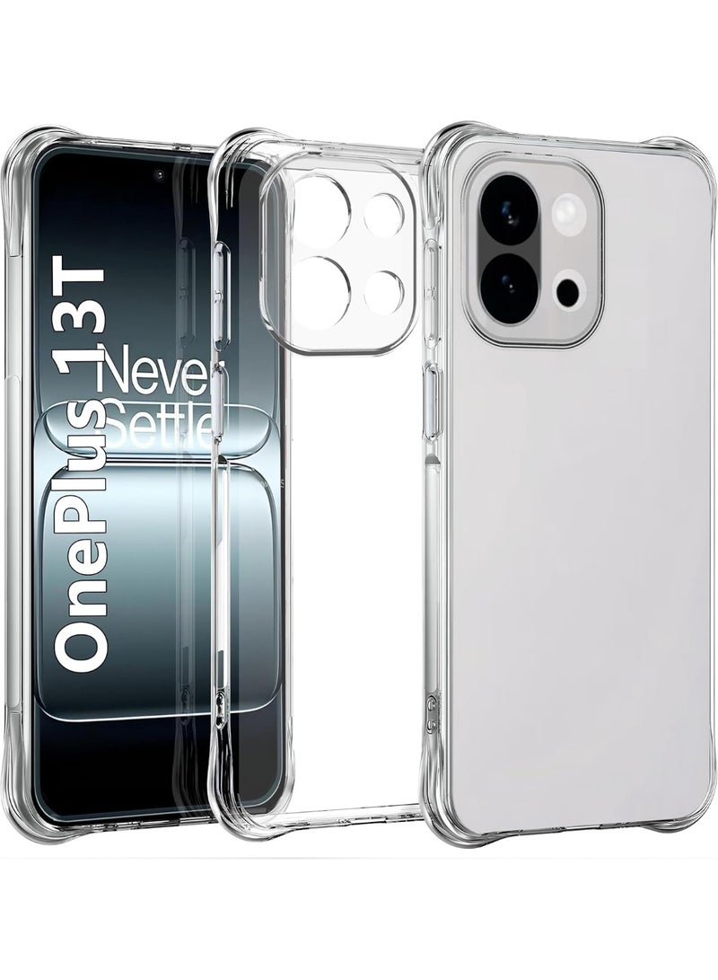 Case for OnePlus 13T / OnePlus 13S, Clear Phone Case with Reinforced Corners Camera Protection Bumper Slim Fit Shockproof Flexible TPU Case for OnePlus 13T / OnePlus 13S - Image 1