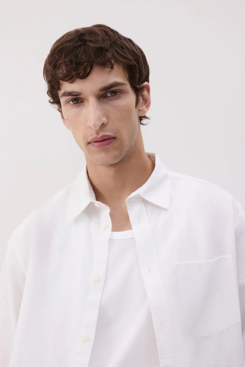 H&M Regular Fit Linen-blend shirt