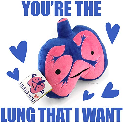 I Heart Guts Lungs Plush- I Got The Beat! - 11" Lung Shaped Plushie for Med Students, Cardiac Nurse, Respiratory Therapist Gifts, Lung Cancer Awareness Products - Image 3
