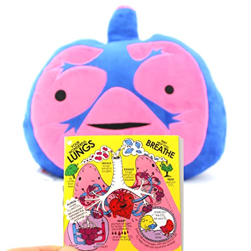 I Heart Guts Lungs Plush- I Got The Beat! - 11" Lung Shaped Plushie for Med Students, Cardiac Nurse, Respiratory Therapist Gifts, Lung Cancer Awareness Products - Image 5