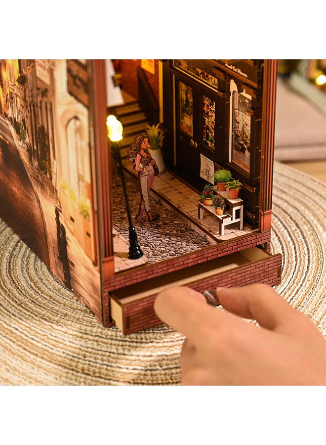 Diy Cabin European Flowers 3D Handmade Assembled Book Stand Model Building Toys For Best Friends - Image 5