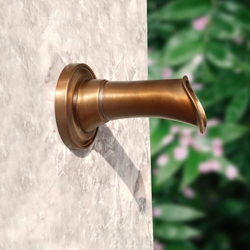 Aquadock Solid Brass Waterfall Spout Scupper Made Exquisite Handcrafted, Water Fountain Spillway Luxury Landscape Decor for Pools, Ponds, Water Walls (7.63 inch) - Image 1