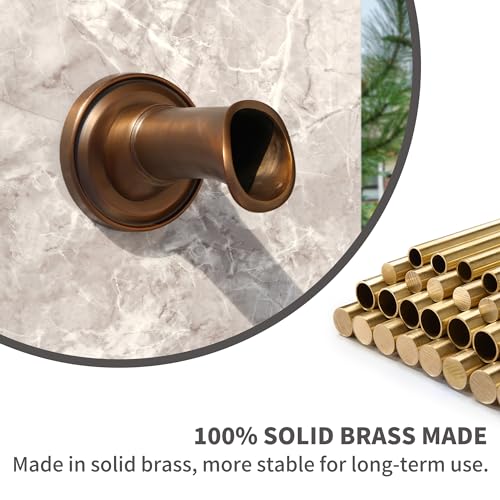 Aquadock Solid Brass Waterfall Spout Scupper Made Exquisite Handcrafted, Water Fountain Spillway Luxury Landscape Decor for Pools, Ponds, Water Walls (7.63 inch) - Image 3