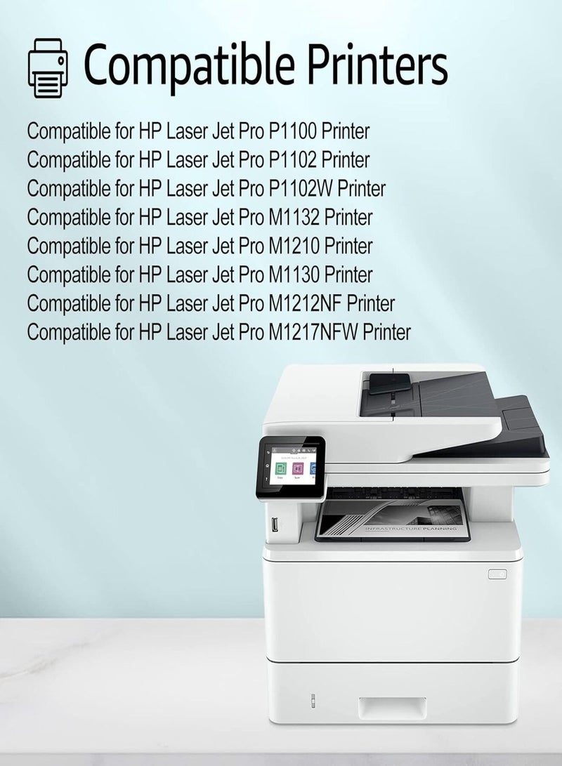 Premium 85A Toner (CE285A) Compatible - Replacement for HP 85A, for HP LaserJet P1102 / P1102w / HP 1102 / P1006 / P1109w / M1212nf / M1217nfw, and Canon LBP6000 / LBP6030W / MF3010 - Black - Image 2