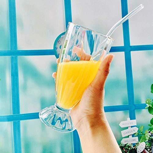 shreenath craft Milkshake Glasses Set of 3- Beer Juice Mocktail Lassi Glass for Better Head Retention, Aroma and Flavor - 300 ml, Crystal Glass Tumbler Juice - Image 5