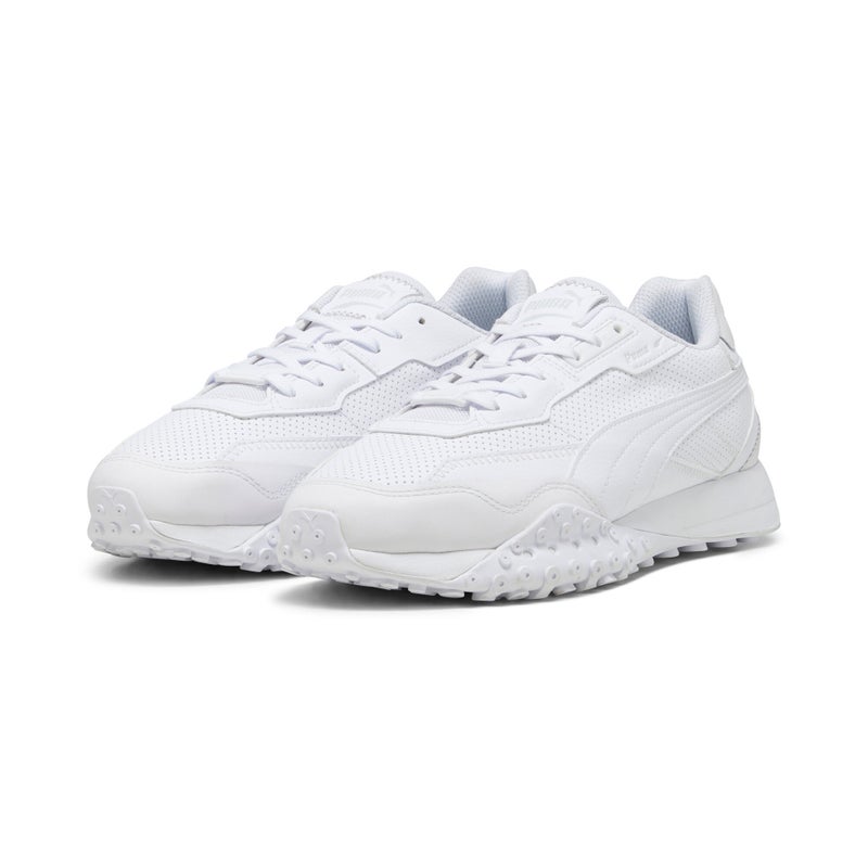 PUMA Blktop Rider Mens White Leather Sneakers - Image 4