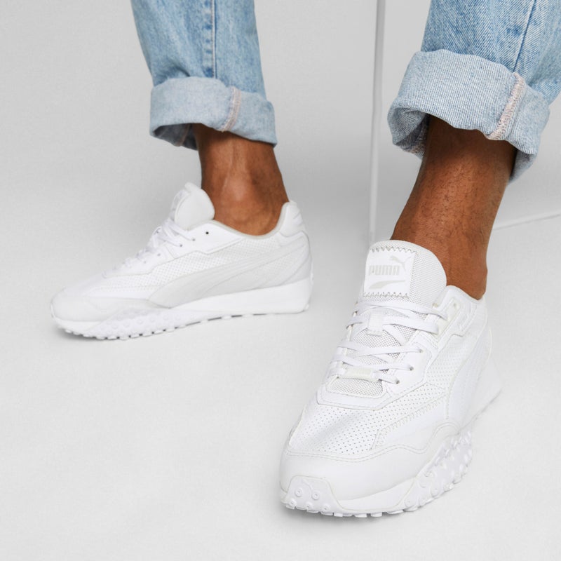 PUMA Blktop Rider Mens White Leather Sneakers - Image 2