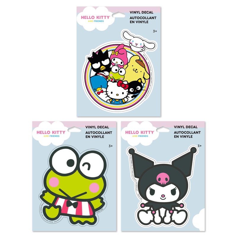 Hallmark Hello Kitty Pack of 3 Stickers for Water Bottles  Planners  Notebooks  Wall (Hello Kitty and Friends  Keroppi  and Kuromi Decals for Kids  Teens  Adults) - Image 4