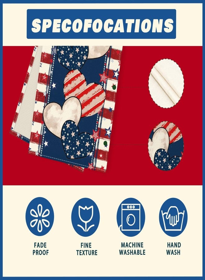 ZAEW 4th of July Table Runner Stripe Stars Heart Memorial Day Independence Day Patriotic America Table Decoration Home Kitchen Dining Indoor Holiday Farmhouse Decor 13x60 Inch - Image 5