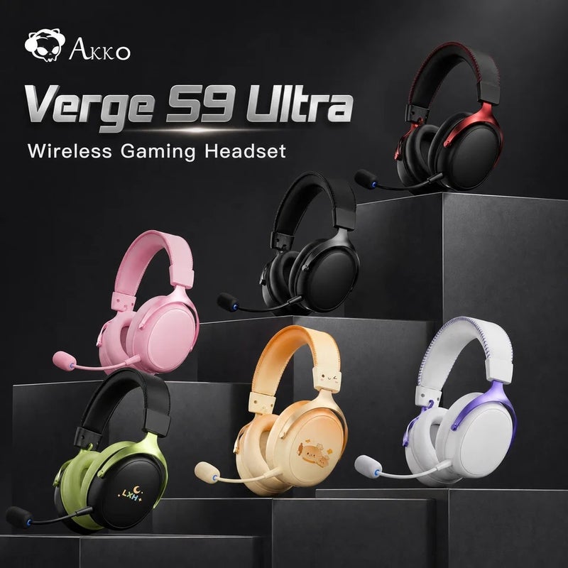 أكو سماعة سلكية Akko Verge S9 Gaming Headset with Mic, Quad-Mode, 7.1 Surround Sound, Pro-Tuned FPS Audio, 53mm Driver, for Gamers - Image 3