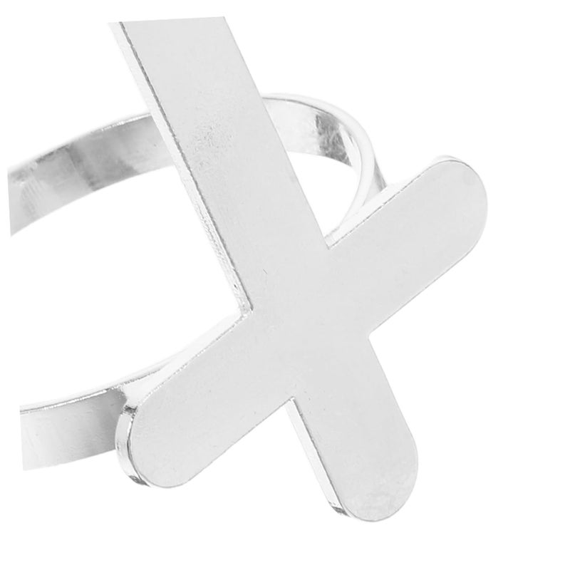 Silver Napkin Rings Set Of 4 Serviette Holders For Wedding Dinner Party Table Decor - Image 4
