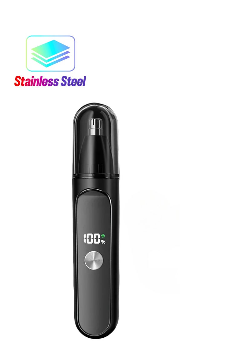 SARMOCARE Electric Nose Hair Trimmer, Low Noise Portable Nose Hair Clipper, Mini USB Rechargeable Nasal Trimmer, Smooth And Gentle Nose Hair Remover For Men And Women, (1pc, Black)  - Image 1