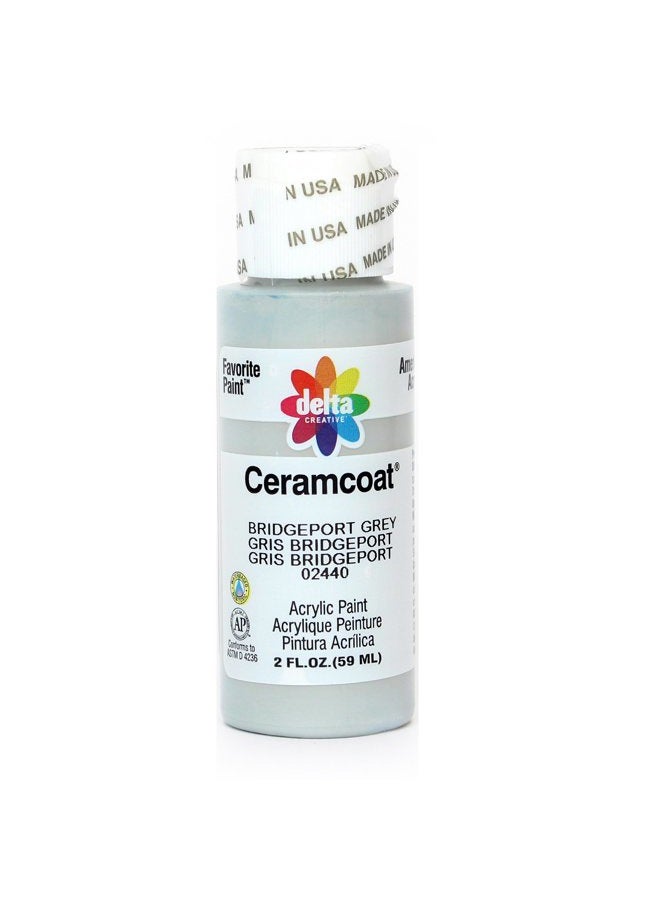 Delta Creative Ceramcoat Acrylic Paint in Assorted Colors (2 oz), 2440, Bridgeport Grey - Image 1