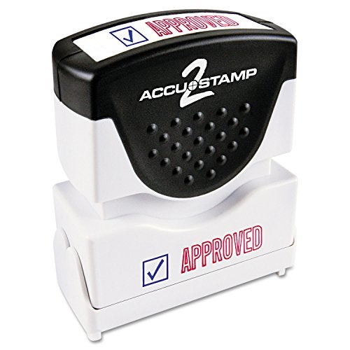 ACCUSTAMP2 035525 Pre-Inked Shutter Stamp Approved, Red/Blue Ink,1 Count - Image 1