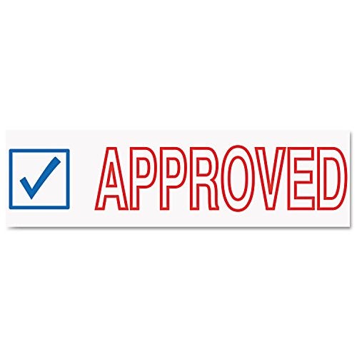 ACCUSTAMP2 035525 Pre-Inked Shutter Stamp Approved, Red/Blue Ink,1 Count - Image 2