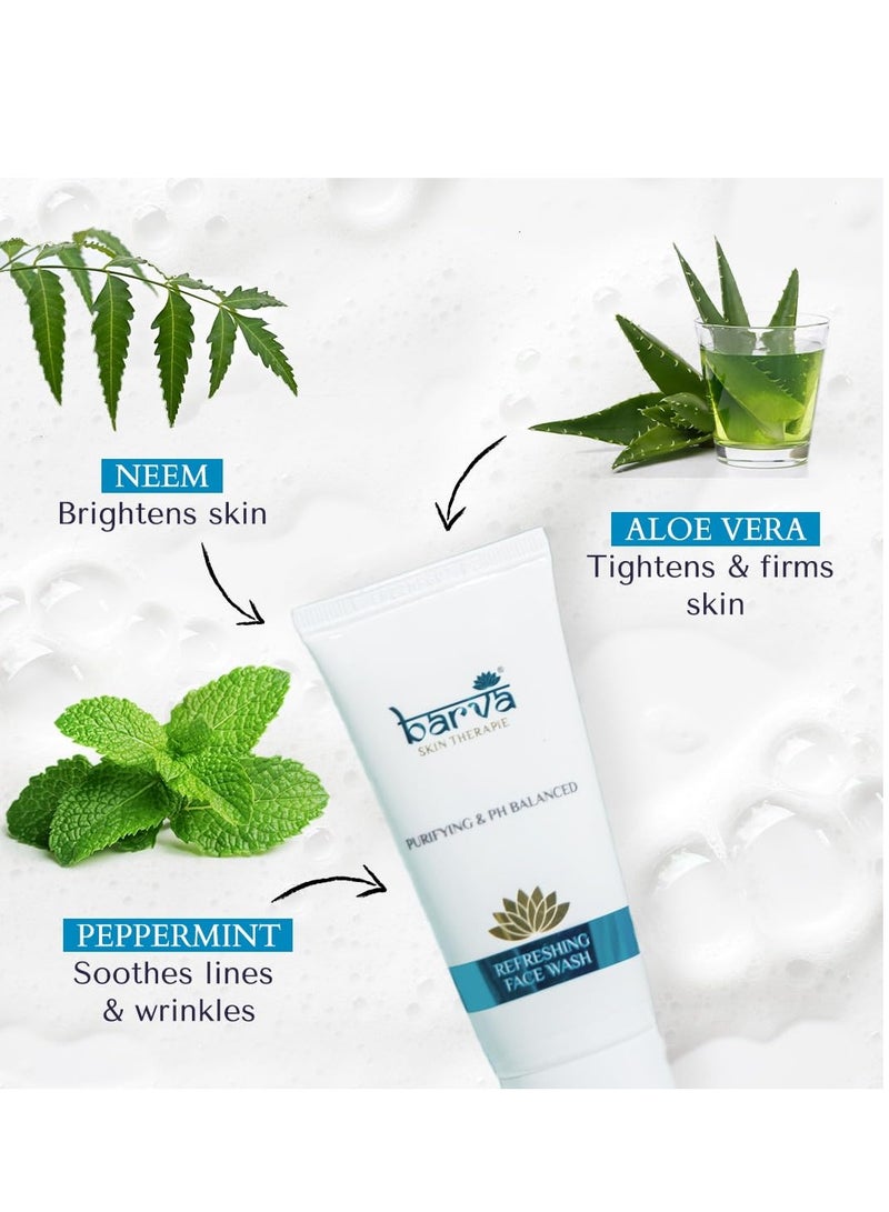 Barva Refreshing Face Wash with Neem Aloe Vera Peppermint 50ML - Image 4