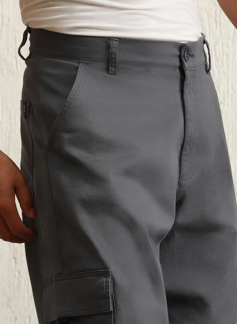 Hubberholme Men Charcoal Trousers