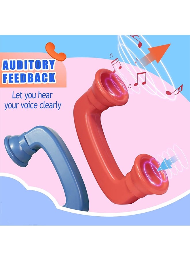 2 Pack Whisper Phones Speech Therapy Toys for Reading  Auditory Feedback - Improve Fluency, Comprehension  Pronunciation- Hear Myself Sound Phone - Blue and Red, Large - Image 3